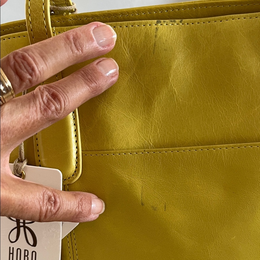 HOBO Leather Tote in Lemon Yellow - Picture 2 of 10